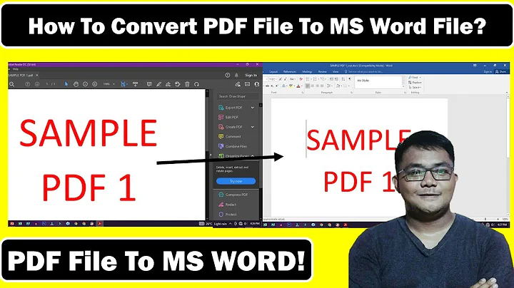 How To Convert PDF File To MS Word Document? | PDF File To MS Word File | Teacher Kevin PH