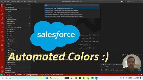 Automated colors for your Salesforce orgs in Visual Studio Code !