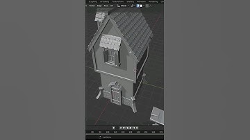 gothic style house in blender #shorts  #blender #3dmodeling