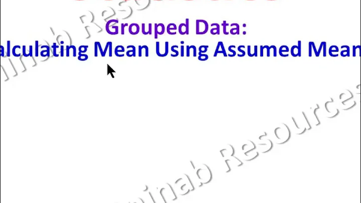 Calculating Mean using Assumed Mean.