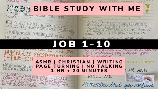 1.5 HOURS BIBLE STUDY W/ ME·REAL TIME·JOB 1-10·ASMR•NO TALKING· WRITING·PAGE TURNING·PAPER RIPPING