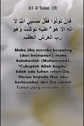 Surat At Taubah 129: Cukup Allah Bagiku  #petikanayatalquran