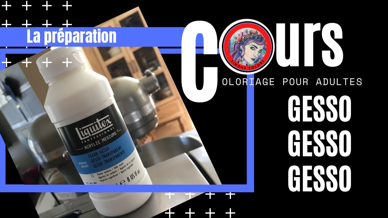 [Lab de recherches] Le GESSO, comment appliquer, réparer le papier? Coloriage pour adultes ❣️