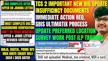 TCS OFFER & JOINING LETTER REVOKED CRITERIA | GBIS ULTIMATIX PROCESS | BGC INSUFFICINCY WARNING MAIL