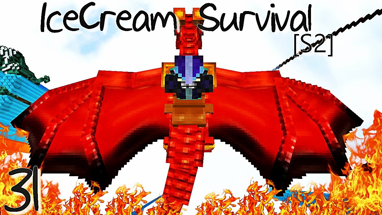 fright night JE M'ENVOLE AVEC UNE WYVERN DANS MINECRAFT ! | IceCream Survival [S2] ! #Ep31