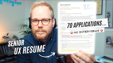 Senior UX Resume: 70 Applications and Not a Single Interview?