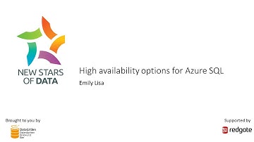 Emily Lisa - High availability options for Azure SQL