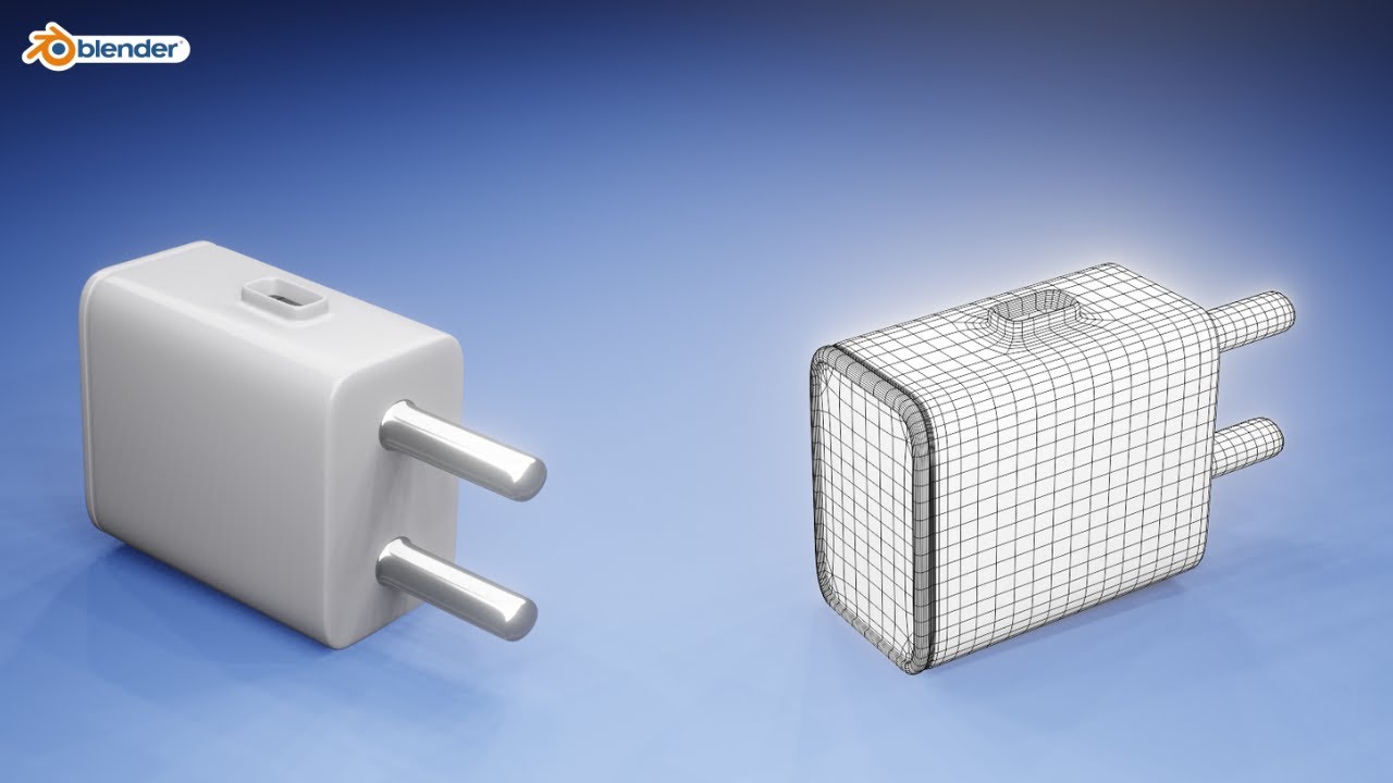 Create a 3D Mobile Charger Design || Hard Surface || Subdivision ...