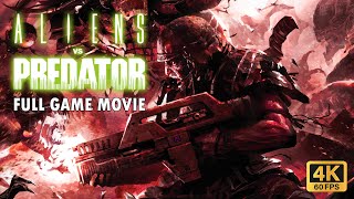 CAN YOU SURVIVE ALIENS VS PREDATOR Marine Campaign FULL GAME Movie (Enhanced Cinematic, 4K 60fps)