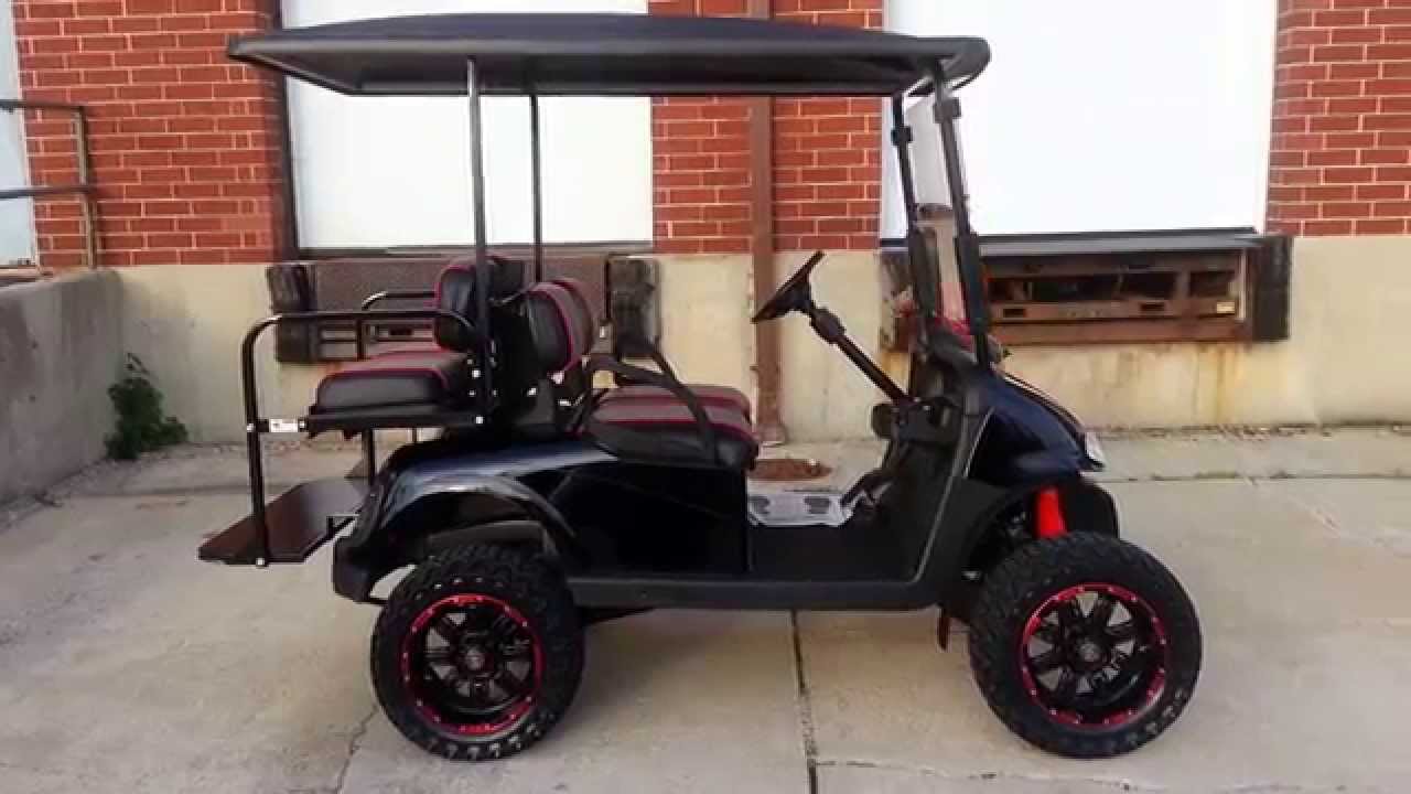 Custom Black Lifted 13hp Rxv Golf Cart Custom Seats To Custom Black Lifted 13hp Rxv Golf Cart Custom Seats To