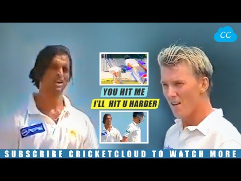 Shoaib Akhtar Hit by Brett Lee | Fired Him Up | Insane Speed and Swing Shocked Australia !!