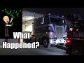 Cabover Peterbilt Breaks Down Hauling 6X6 Truck