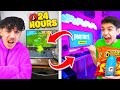 SWITCHING Fortnite Gaming Setups with My Little Brother for 24 Hours!