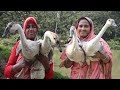 Village Food 15 Kg Goose Cooking Delicious Bengali Goose Vuna Recipe Yummy Spicy Duck Gravy Curry