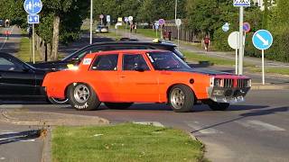 Tuned Car Burnouts & Sends Leaving Car Meet screenshot 5