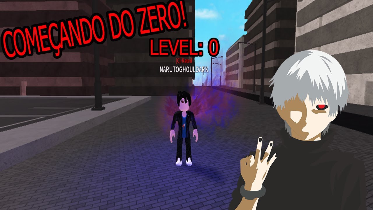 um jogo de tokyo ghoul no roblox desafio todo mundo a cantar a