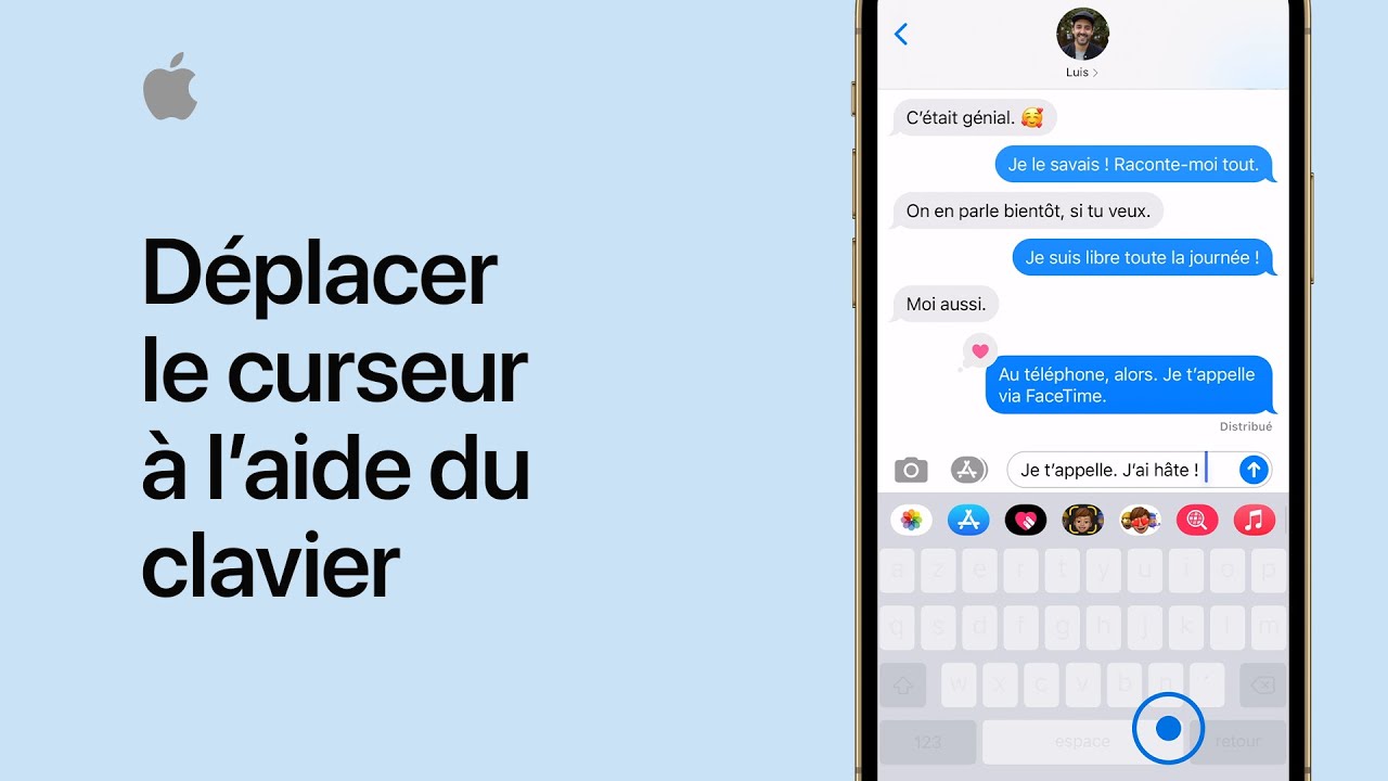 Déplacer le curseur avec le clavier | Assistance Apple - YouTube