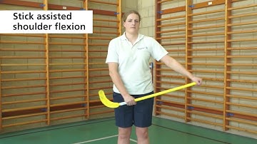 Stick assisted shoulder flexion