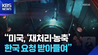 “미, 농축·재처리 필요성 받아들여…곧 원자력 협상 시작” / KBS  2025.10.24.