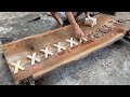 Amazing Technique Carpenter Woodworking - How To Recover Broken Wood And Build Outdoor Caffee Table