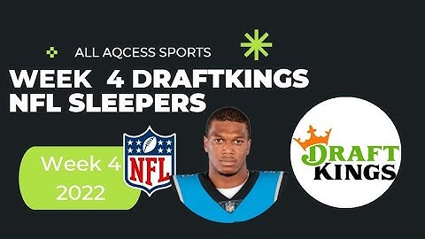 Draftkings NFL Week 4 Sleepers & Value | DFS Lineup Week Four
