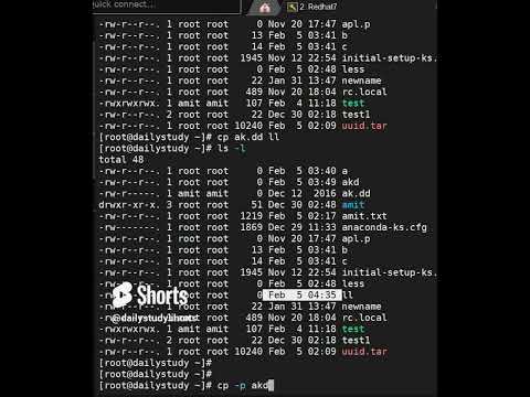 How to copy a file in Redhat Linux   Centos   Ubuntu   cp command #dailystudyLinux