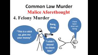 Criminal Law Video 7  Murder  Intentional Killing