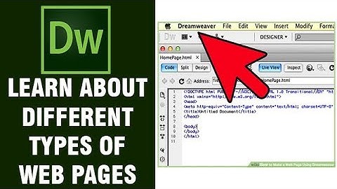 Web Designing | Learn About Different Types Of Web Pages In Dreamweaver | Digital Teacher