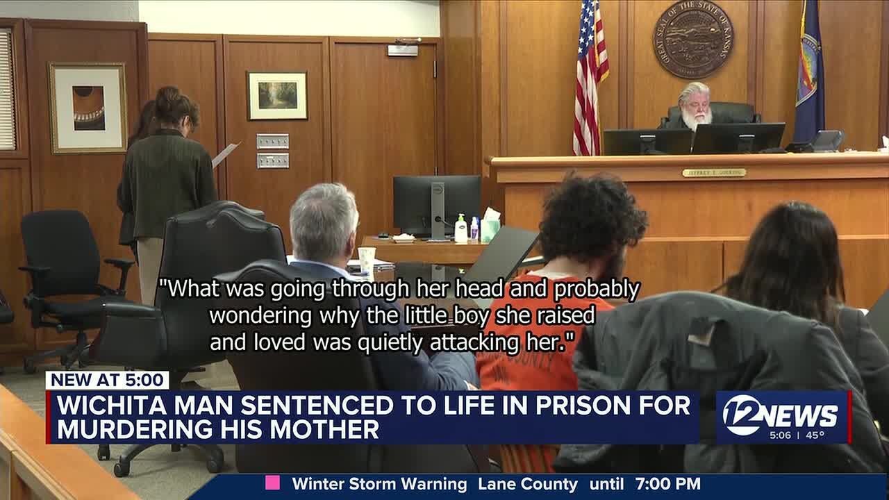 Wichita man who murdered mother sentenced to life in prison - YouTube