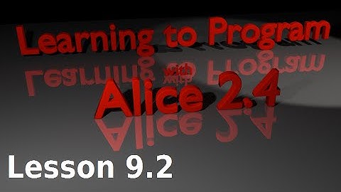 Alice Tutorial 2.4 Lesson 9.2 - Posing Based Animations