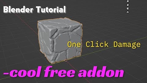 Blender Tutorial-cool free addon  One Click Damage overview
