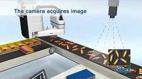 Adept Cobra s800 Inverted robot animation demonstration