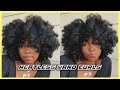 easy fluffy curls | flexi rod set on stretched natural hair