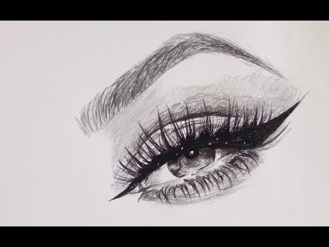 Winged Eyeliner Drawing (Speed Art) - YouTube