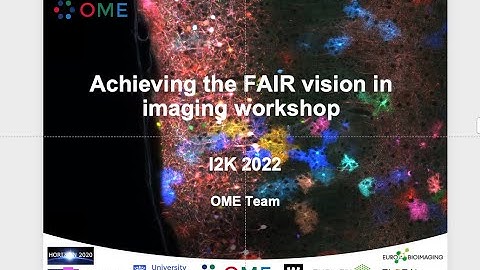 Achieving  the  FAIR vision in imaging I2K 2022 workshop