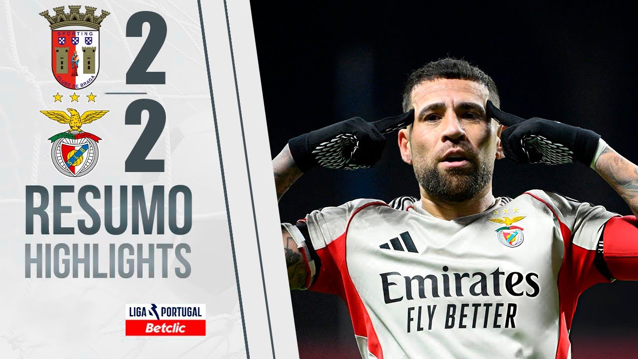 Sporting Braga x SL Benfica 2-2 RESUMO & Highlights • Liga Portugal Betclic 2025-26