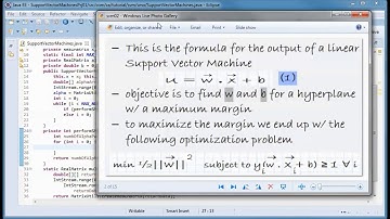 Support Vector Machines w/ JAVA & SMO (Sequential Minimal Optimization)