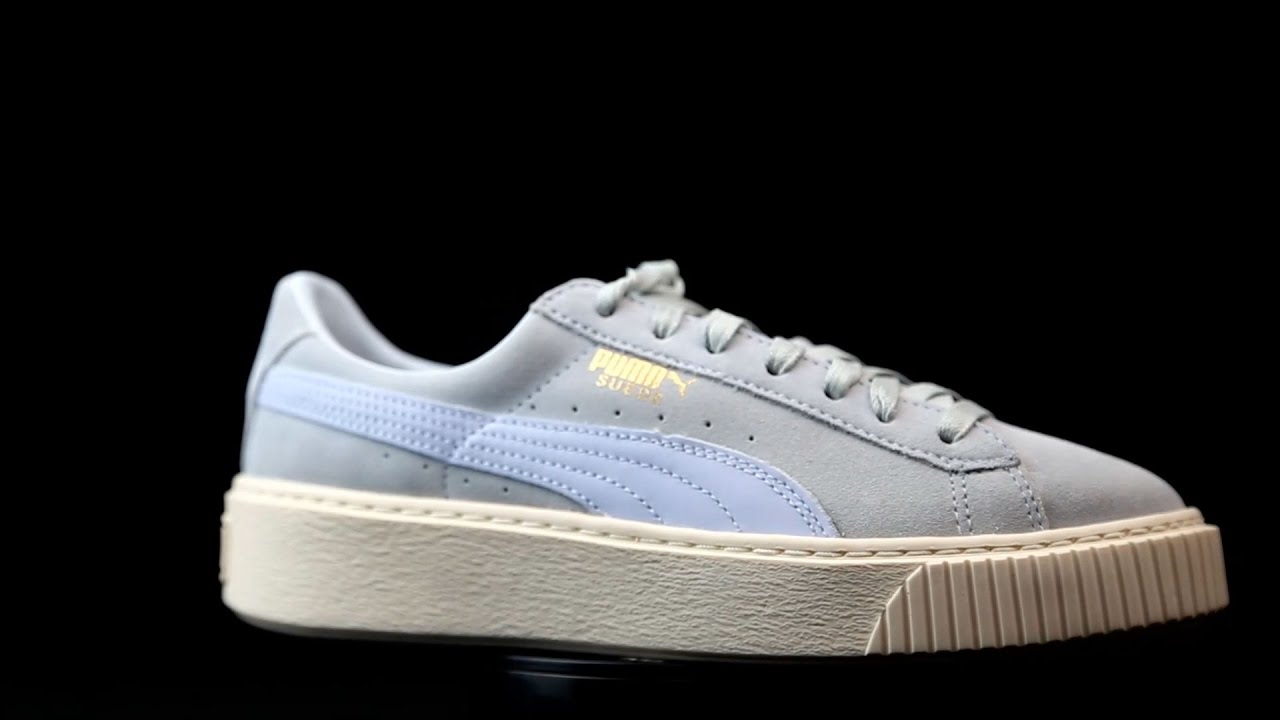 Puma Suede Platform celeste. - YouTube