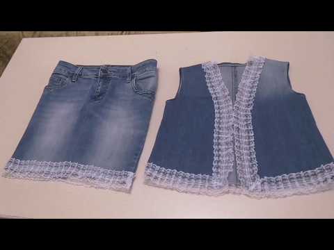 Kot pantolondan muhteşem geri dönüşüm...(gorgeous recycling from jeans )