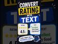 Convert Rating into text in MS Excel