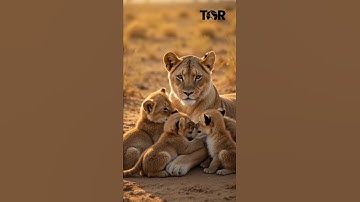 Motherly Love in the Wild: The Lioness and Her Playful Lionesses