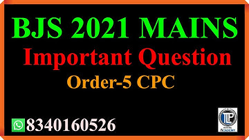 #biharjudicial #bjs2021 #bpsc CPC- Mode of Service of Summons Order-5 #tlpacademy  #order5cpc