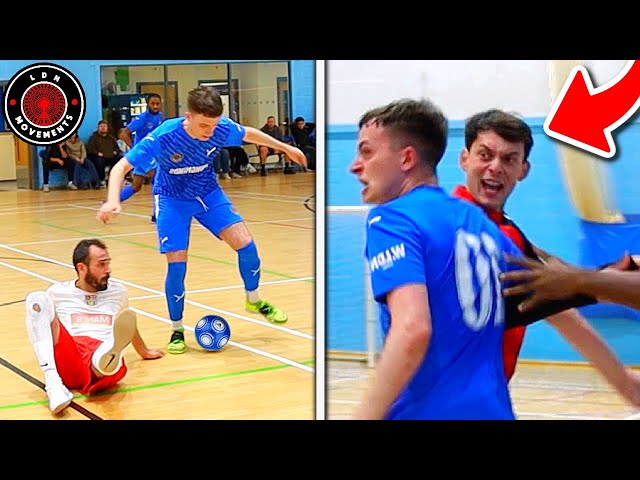 I Played in a PRO FUTSAL MATCH & It Was CRAZY! (Football Skills & Goals) class=