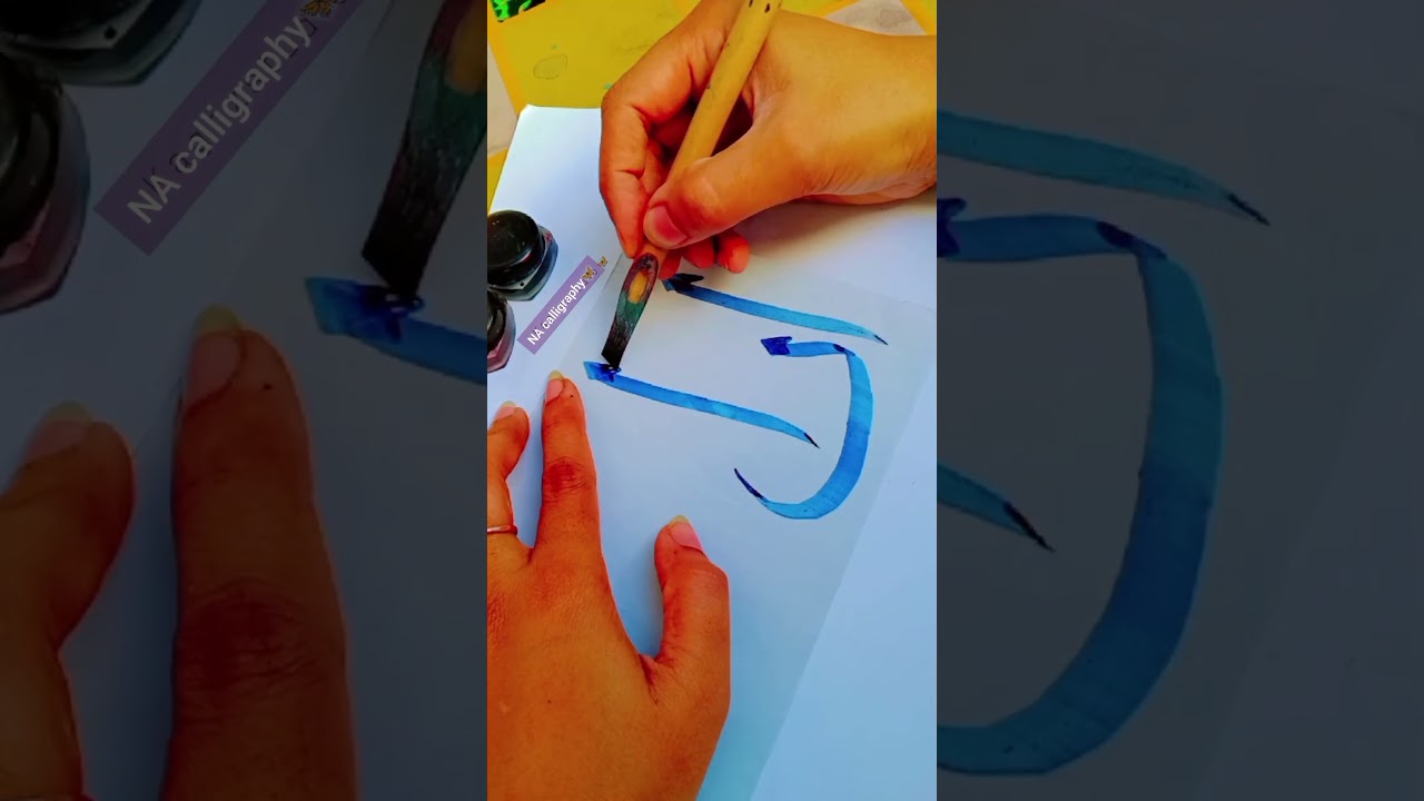 Arabic calligraphy tutorial ✨🤍 khate Thuluth #youtubeshorts #shorts #viral