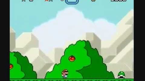 Playing on Super Mario World title demo level (09/03/2010)