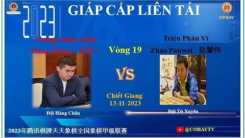 GCLT 2023 - Vòng 19 |🔴 Vương Thiên Nhất (王天一) Wang Tianyi VS Zhao Panwei (赵攀伟) Triệu Phàn Vĩ ⚫|