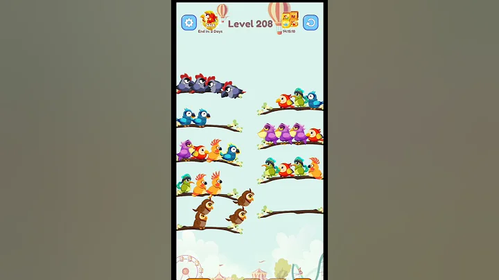 Bird sort color Android gameplay all levels#208