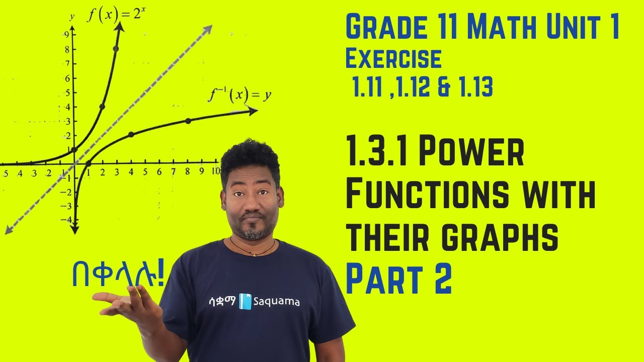 Grade 11 Maths Unit 1:Power Functions with their Graphs & Exercise 1 ...