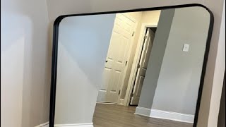 YYXW 2pack Black Metal Framed Bathroom Mirror for Wall, 18X30 Inch Rounded Rectangle Mirror Review