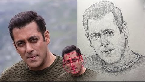 (in 20 minutes) How to draw Easy salman khan drawing‘’loomis method’’ tutorial #tiger3
